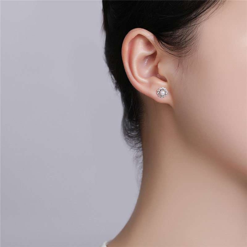 DTOTO 新款S925银小众耳钉时尚耳环简约百搭气质工艺珍珠耳钉高清大图