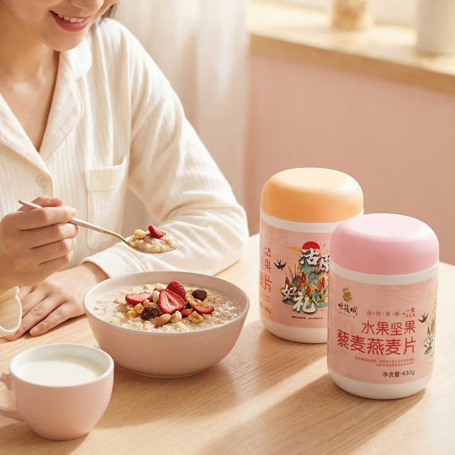 坝莜域水果坚果藜麦燕麦片480g高清大图