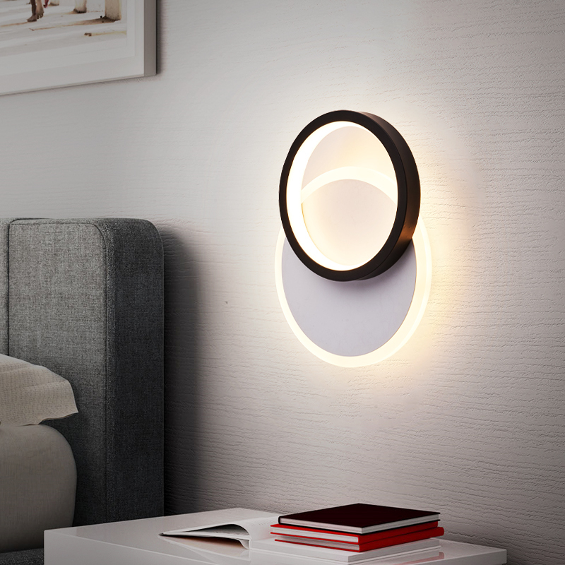 现代简约卧室床头灯壁灯 北欧创意轻奢楼梯客厅电视背景墙led壁灯