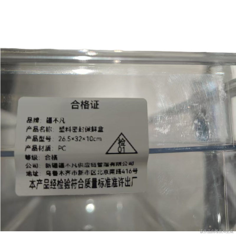 [疆不凡] 塑料密封保鲜盒26.5*32*10cm个高清大图