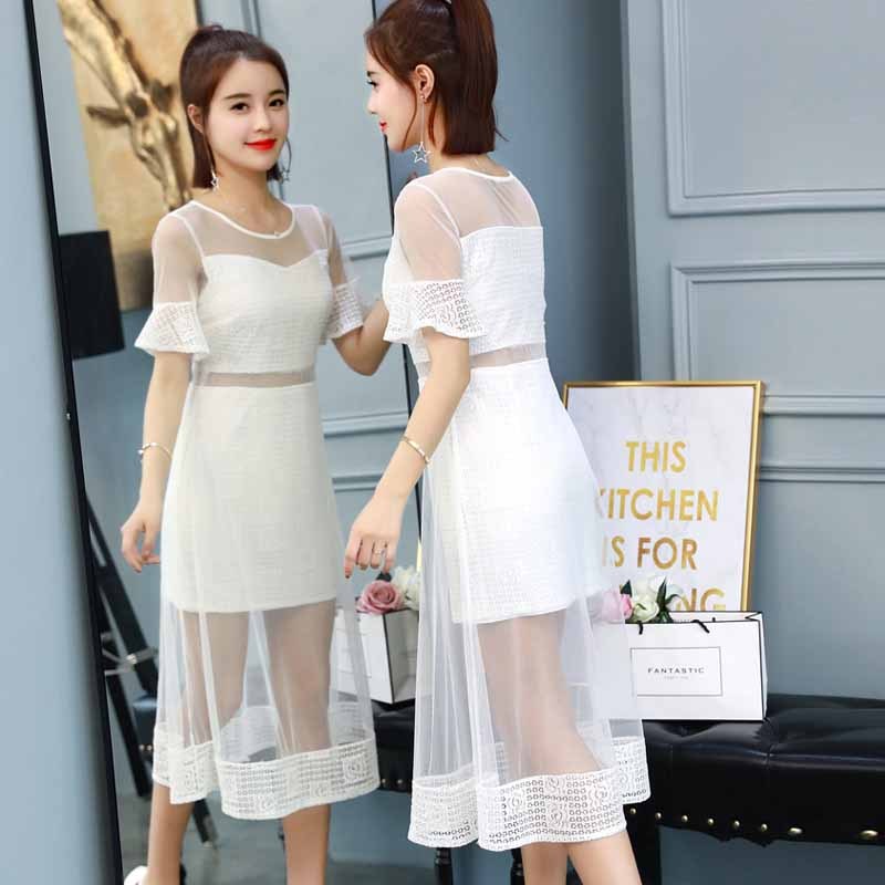 女装新款 女人味衣服气质潮流时尚名媛熟雅18夏装有连衣裙装