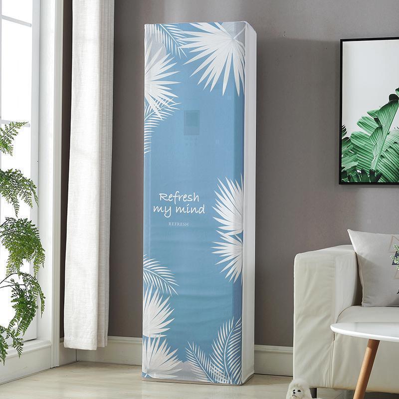 森美人简约柜式空调罩柜机方形空调防尘罩柜机客厅空调套防尘罩立式 蓝棕榈高170*宽50*厚30CM