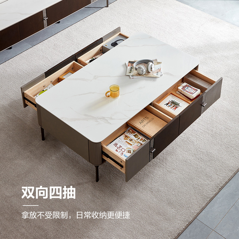 下架全友家居 电视柜现代简约岩板双台面耐热耐高温大小户型客厅家具DW1122