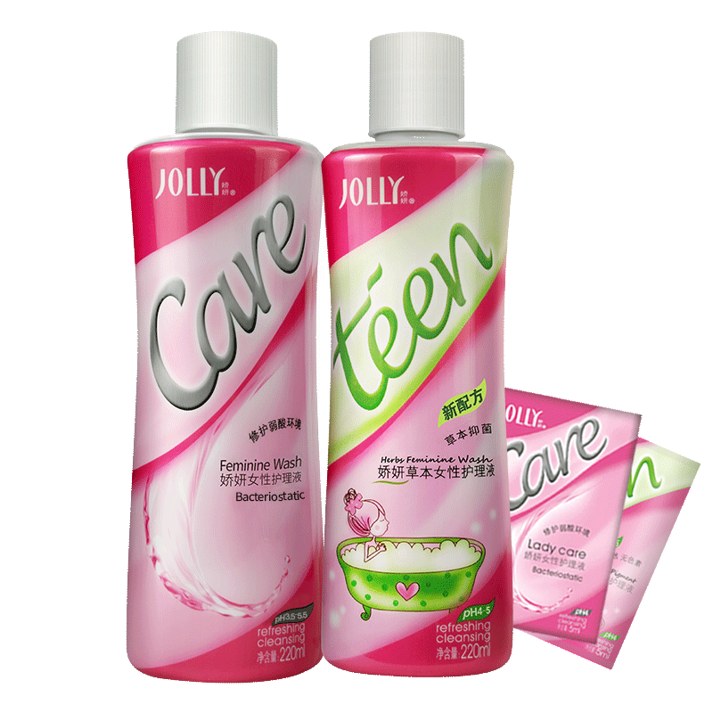 娇妍jolly草本女性护理液220mlx女性私处护理液220ml娇研私处护理视频