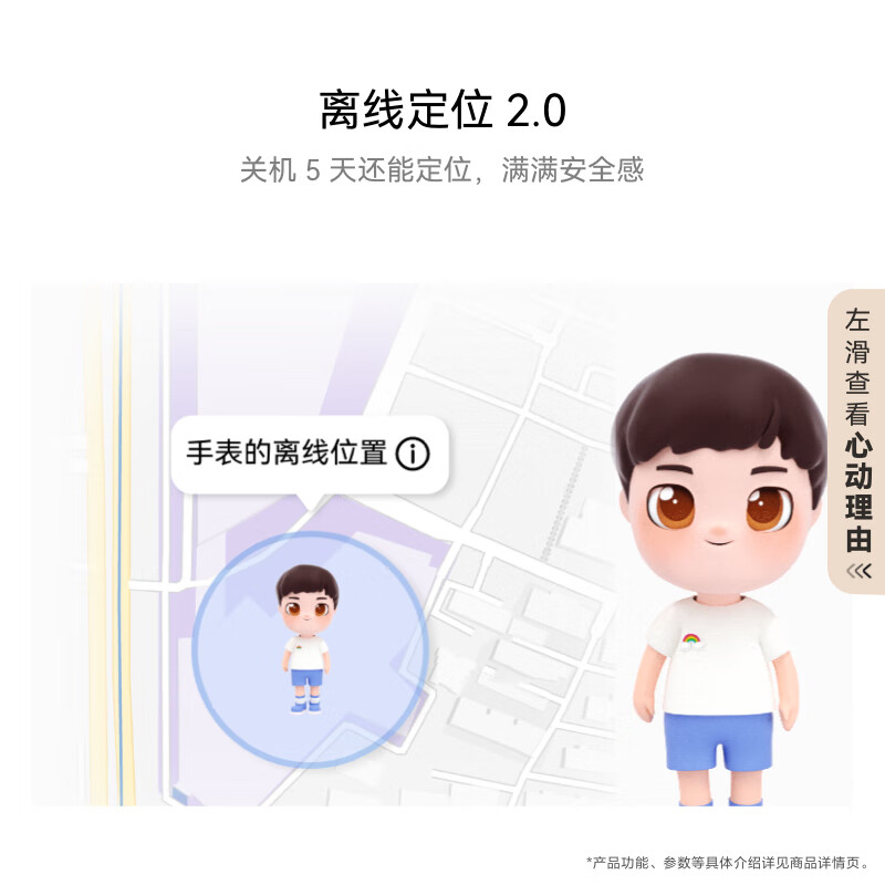 华为(HUAWEI)儿童手表5Pro智能手表离线定位绿色守护高清双摄手表 冰晶粉高清大图