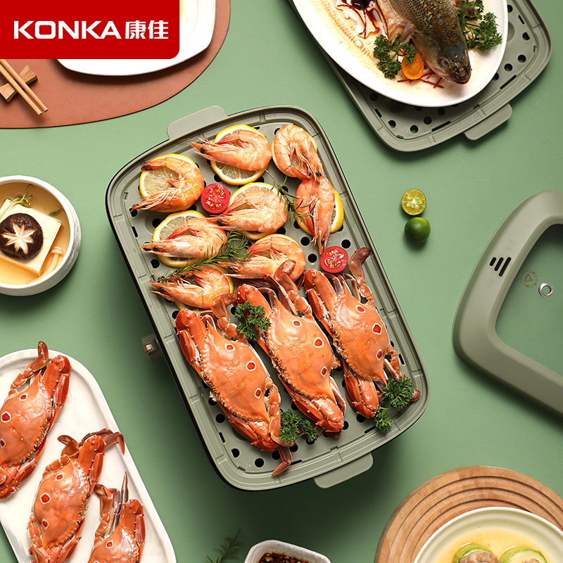 康佳(KONKA)电蒸锅大容量 多功能锅家用多层 早餐蒸蛋蒸包子 蒸锅 KDZL-3012-M高清大图