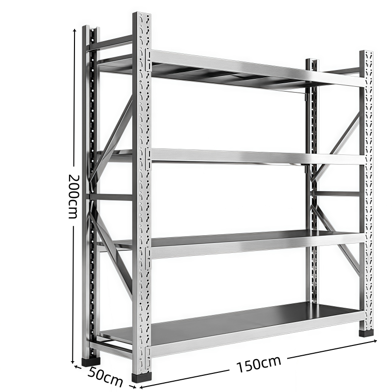 怡卓欧不锈钢货架四层高清大图