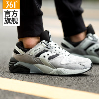 361°男鞋复古跑鞋2018透气运动鞋 反绒皮防滑跑步鞋