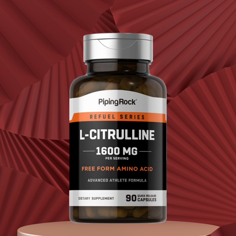 保税发-PipingRock L-瓜氨酸胶囊1600mg90粒 美国原装进口 扩张血管增强爆发力高清大图