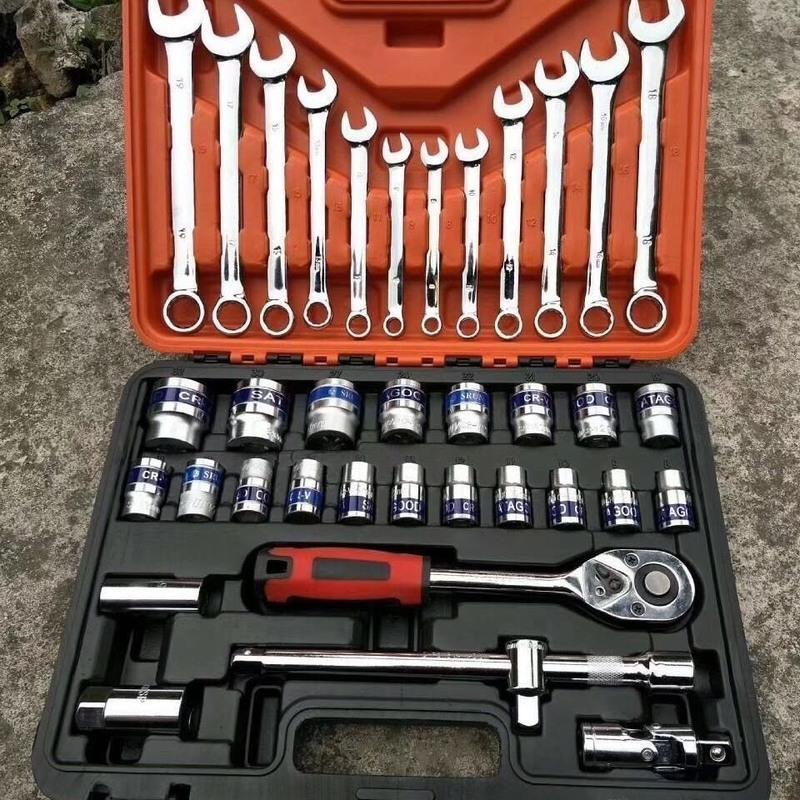 40件套工具套筒扳手家用维修汽车摩托维修工具内六角套筒组合套装40