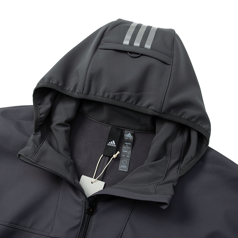 ADIDAS阿迪达斯外套男装 新款运动休闲服健身户外舒适防风连帽夹克IK7354 ZP高清大图