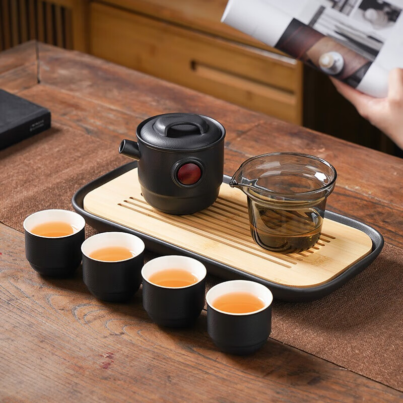五拾缘小钢炮商务套组WSY-22A05 一壶/四杯/茶海/盘+礼盒高清大图