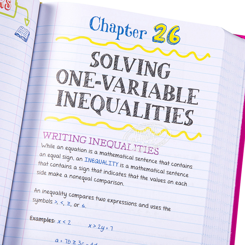 [正版]学霸笔记 初级代数和代数I 高中 Everything You Need to Ace Pre Algebr高清大图