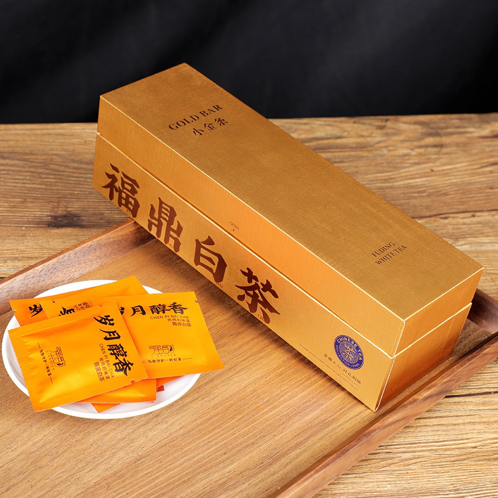 强韵2017年福鼎白茶老寿眉陈香小方片陈皮白茶紧压茶饼礼盒装强韵 小金条陈皮白茶福鼎白茶组合茶配焖泡杯100g*2盒高清大图