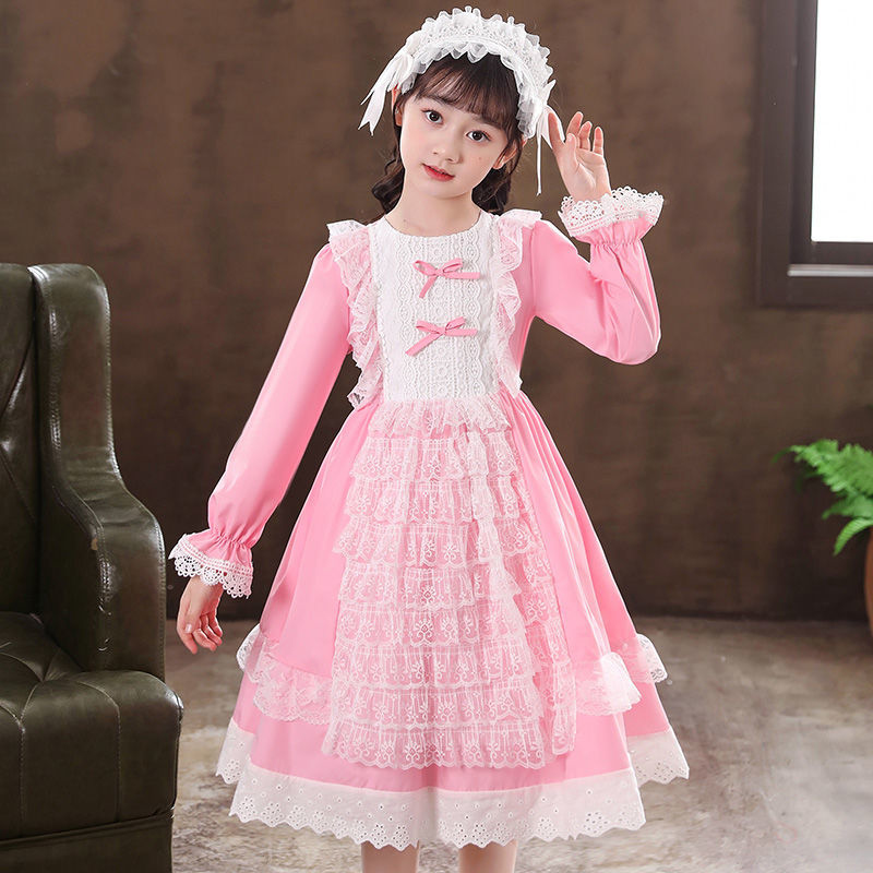 叮当猫童装新款洋气儿童泡泡袖网纱裙春装公主裙子连时尚女孩衣裙