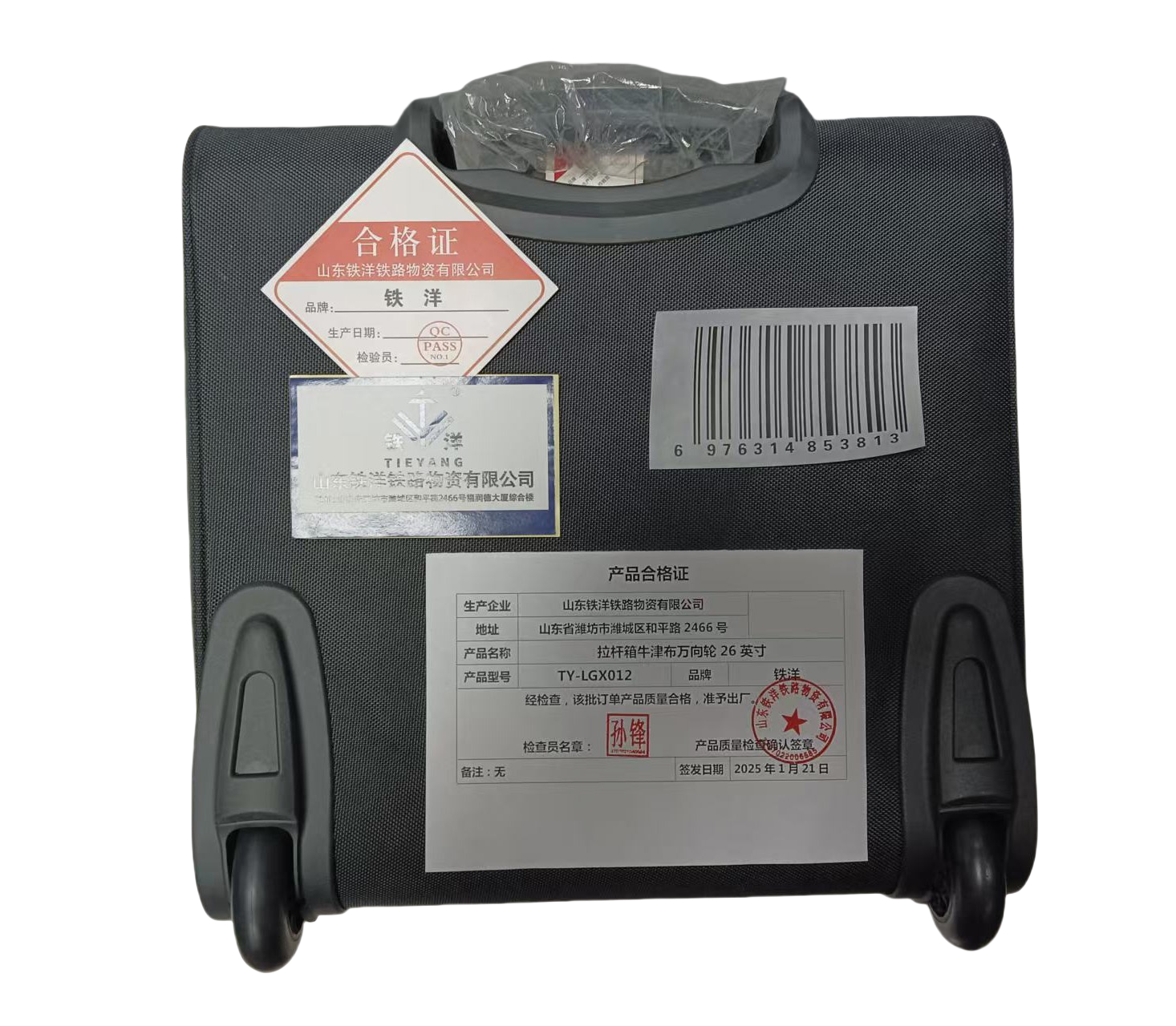 铁洋 拉杆箱牛津布万向轮26英寸TY-LGX012/个高清大图