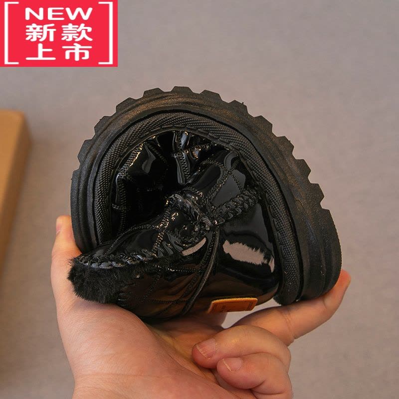 可莉允儿童雪地靴2022冬季新款童鞋男童靴子女童短靴加绒加厚棉鞋防水潮图片