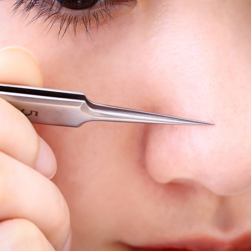 屈臣氏超细粉刺夹镊子去黑头刮闭口神器挑挤痘痘针工具修眉刀