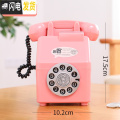 三维工匠电话机存钱罐创意储蓄罐储钱塑料儿童防摔可爱网红卡通女孩大容量 【竖款粉色电话】★约存550硬币