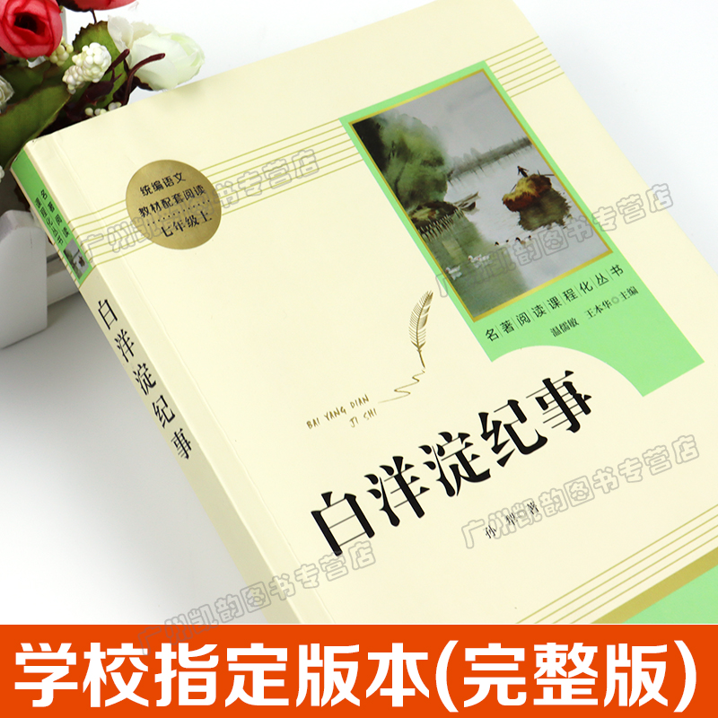 [正版]白洋淀纪事人民教育出版社 七年级上册 原著初中生孙犁 人教版文学初中语文阅读丛书 军事小说白洋淀记事白羊定7年高清大图
