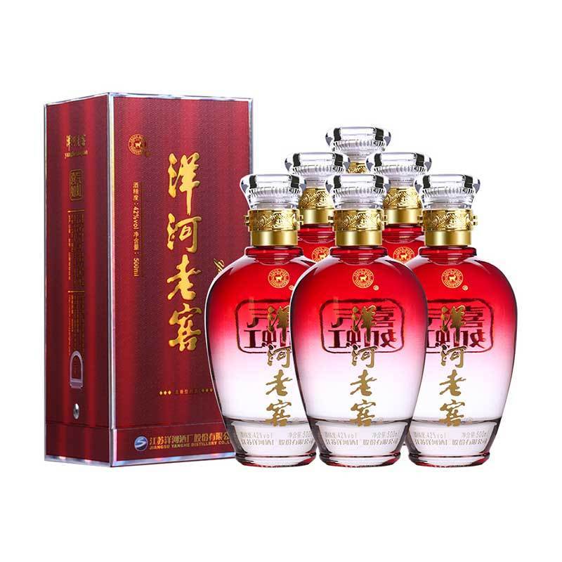 WQMD洋河老窖喜气如虹42度口感绵柔浓香型白酒单瓶500ml