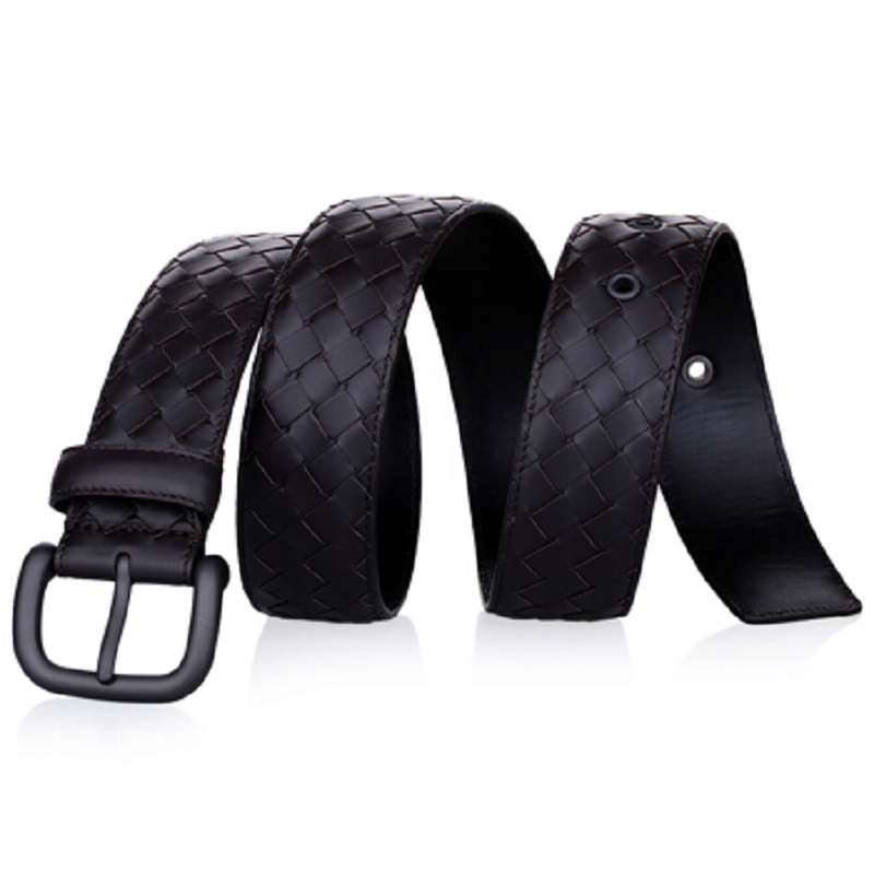 [优享]Bottega Veneta 葆蝶家 男士牛皮编织腰带 173784-V4650-2040 深棕色100CM