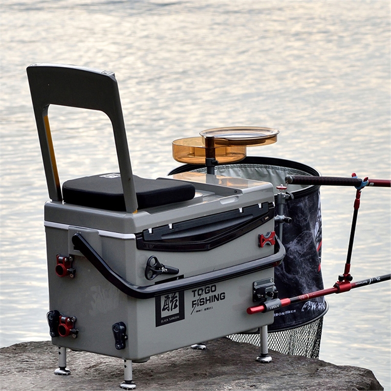 2022新款超轻钓箱免安装多功能钓鱼箱靠背台钓箱四脚升降