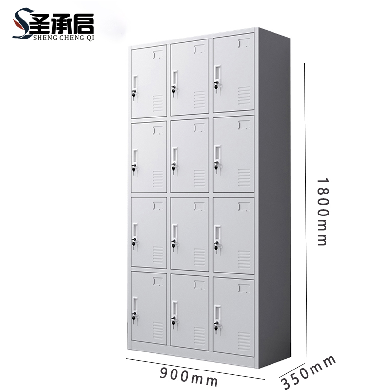 圣承启 加厚铁皮柜 十二门台高清大图