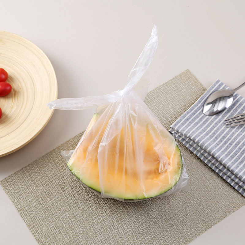 洁成背心式保鲜袋食品袋35CM*30CM*500只 大号卷装易撕兔耳式易扎易提高清大图