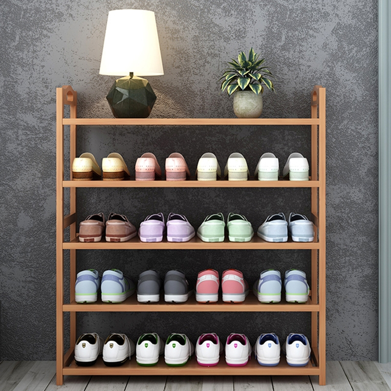 知渡鞋架家用门口简易多层木收纳架子出租房用室内鞋柜
