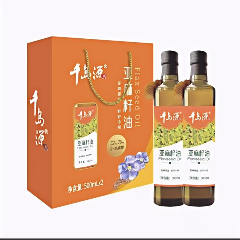 千岛源 亚麻籽油礼盒500ml*2(单位:盒)