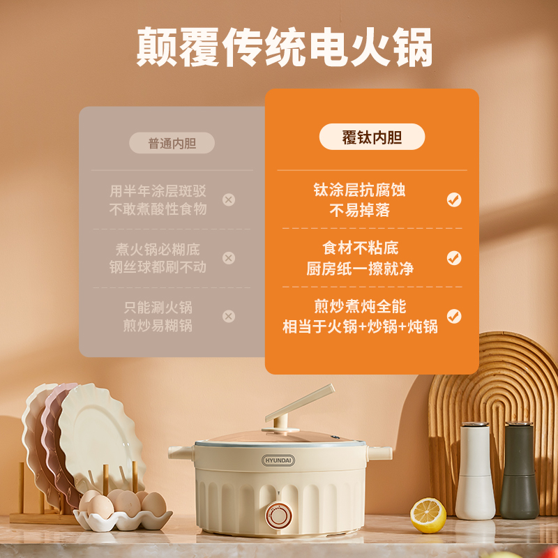 HYUNDAI多功能电煮锅QC-HG127高清大图