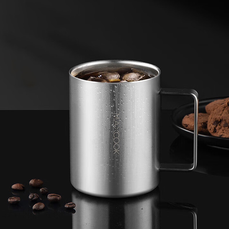 MAXCOOK马克杯500ml大容量双层防烫手感好MCB8869高清大图