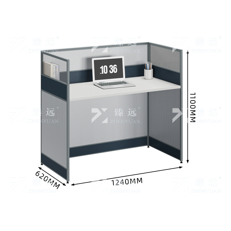 臻远 ZYGW-024职员桌办公桌屏风工作卡位直排单人位高清大图