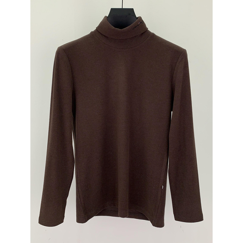 yuansu澳绒高领双面绒t恤男长袖德绒磨毛两翻领男士打底衫加绒加厚