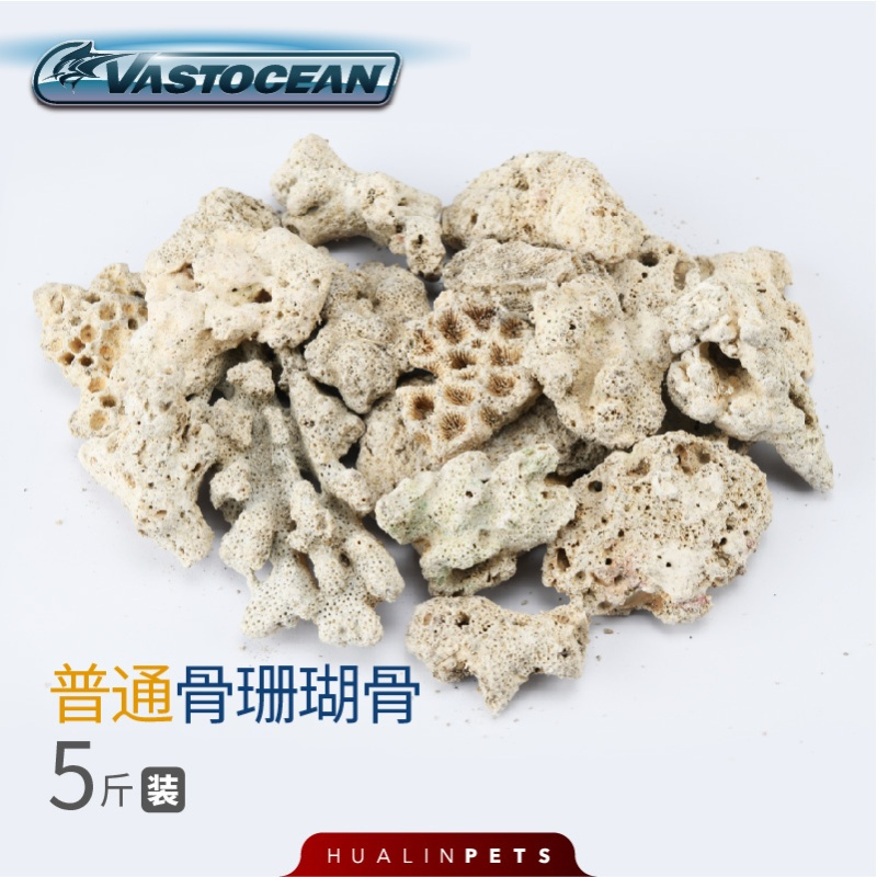 珊瑚砂底砂 珊瑚沙珊瑚骨鱼缸底砂 鱼缸过滤鱼缸滤材 普通骨珊瑚骨5斤装