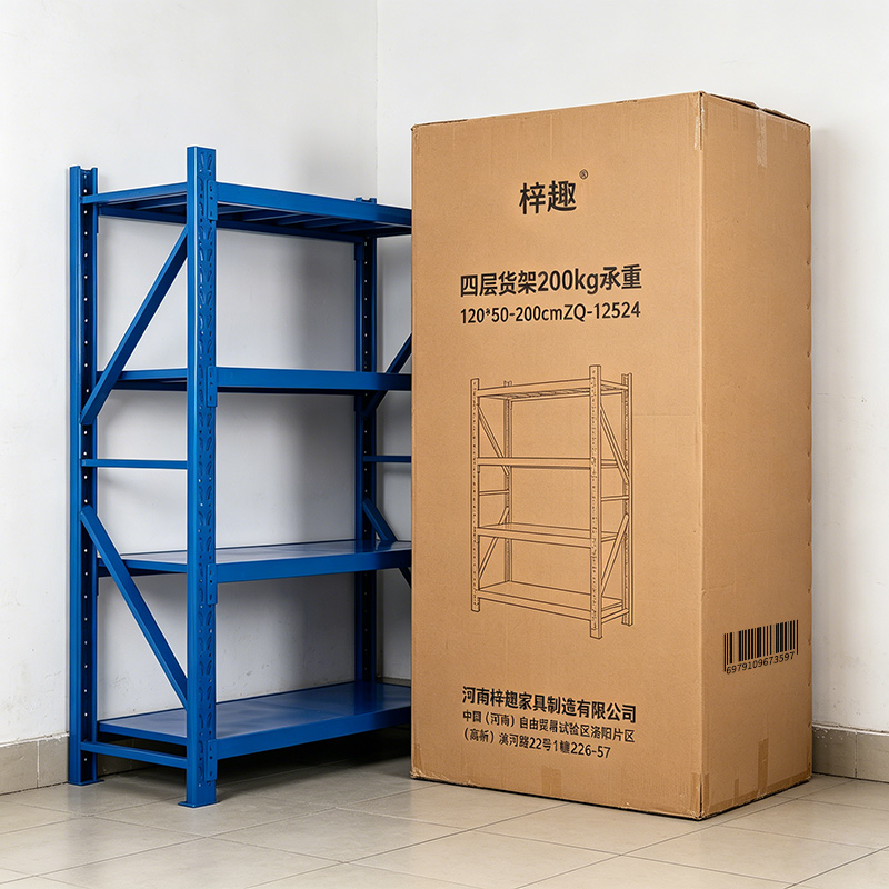 梓趣 四层货架200kg承重 120*50*200cmZQ-12524 组高清大图
