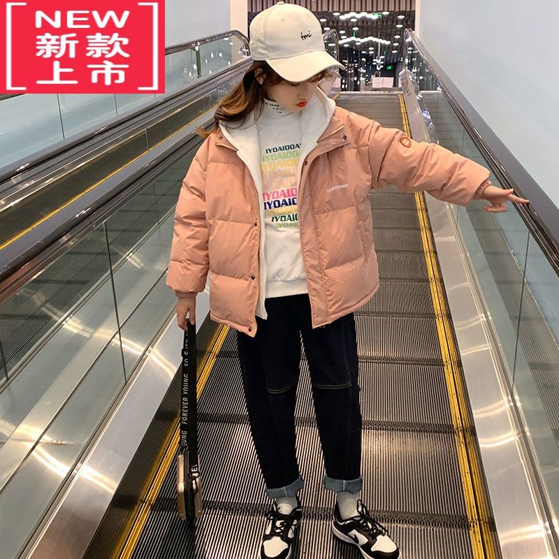 可莉允女童棉衣2022新款冬季加厚外套洋气女孩短款棉袄冬装儿童羽绒棉服图片