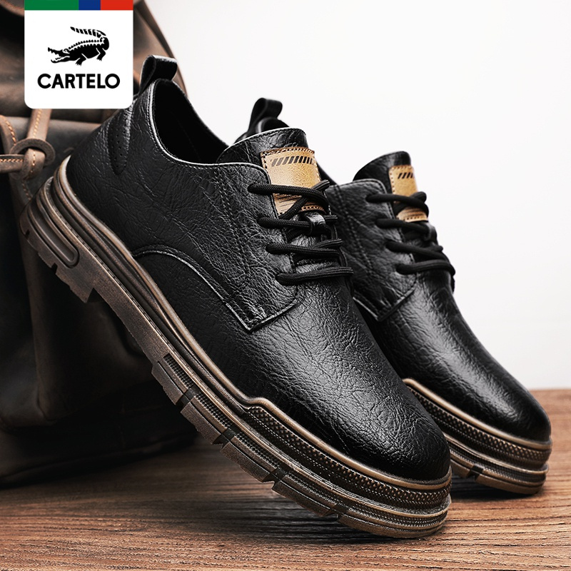 线下专柜同款卡帝乐鳄鱼cartelo新款时尚马丁鞋靴子男工装鞋休闲鞋