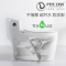 丹芝卫浴DZ9019陶瓷冲落式家用抽水马桶地排直冲直排翻板式坐便器防堵塞超节水直落式翻斗式防臭防漏卫生间坐厕 300MM