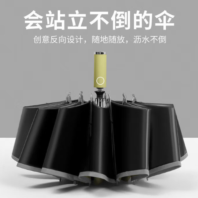 安途卫仕AUTOWITH家车两用自动反向加强骨架大号反向雨伞AT019高清大图