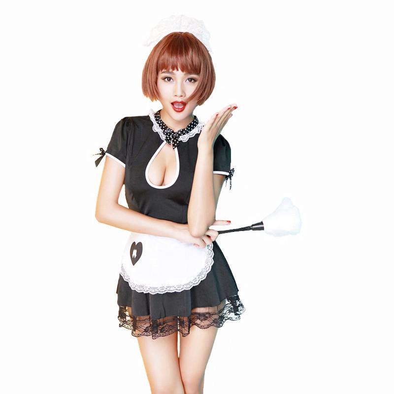角色扮演女士夫妻情服饰成人情趣用品性感可爱制服诱惑女仆厨娘服五件套装