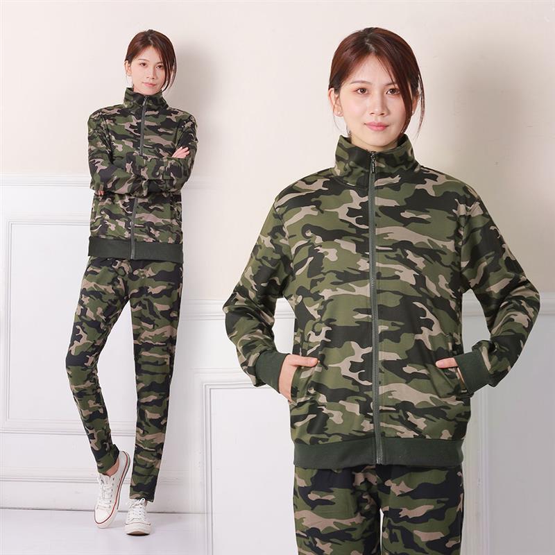 春夏薄款弹力休闲迷彩服女套装衣裤宽松户外工地耐磨劳保服男外套