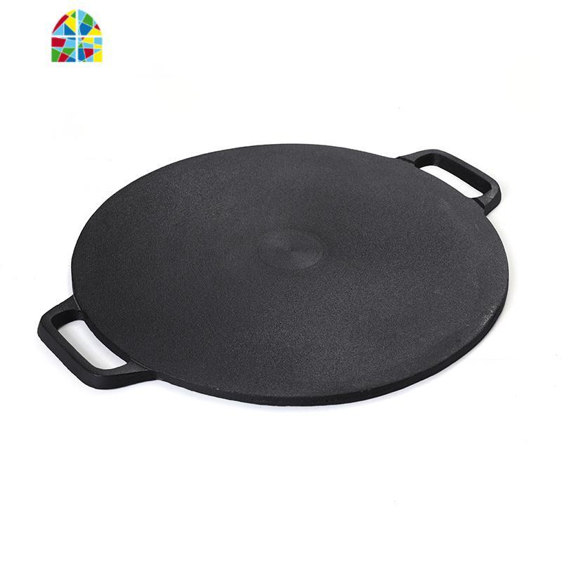 32cm加厚铸铁煎饼锅平底烙饼锅铁板鏊子家用烙饼锅