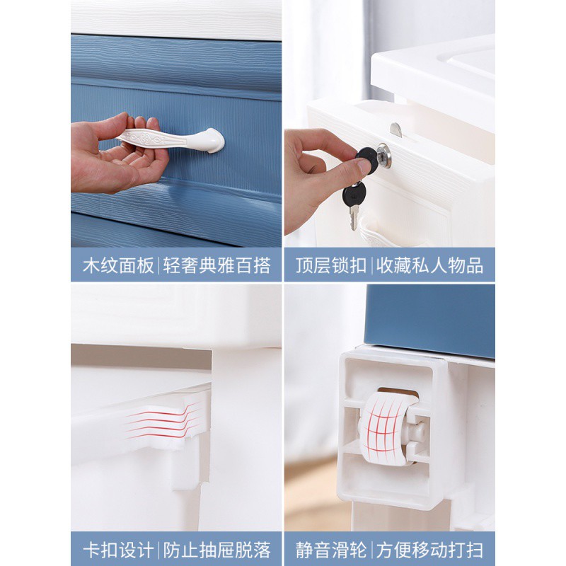 加厚家用简易衣柜卧室儿童衣柜抽屉式收纳柜子北欧风格组装小衣橱收纳柜 三维工匠高清大图