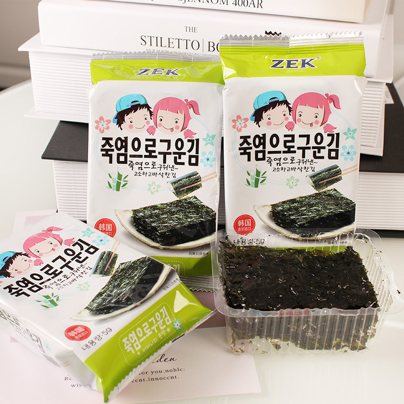 ZEK烤海苔片24包108g儿童宝宝即食寿司紫菜休闲零食韩国进口