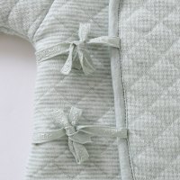 卡比一木KBMLOVELY新生儿纯棉棉服套装儿童通用52cm 59cm棉花棉衣绑带三件套KM8178