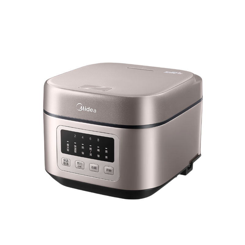 美的(Midea) MB-AFB5052R 电饭煲 5L 五层聚能釜七大功能菜单8H智能预约金属拉丝外观高清大图