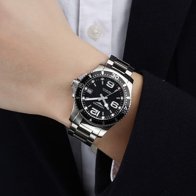 浪琴(Longines)康卡斯系列手表 休闲 时尚 商务 钢带 男士手表 自动机械 钢带 男表L3.642.4.56.6