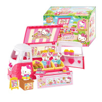 瑞华行HelloKitty凯蒂猫过家家玩具生日厨房手工制作DIY医护仿真套装 KT小镇-美食小车